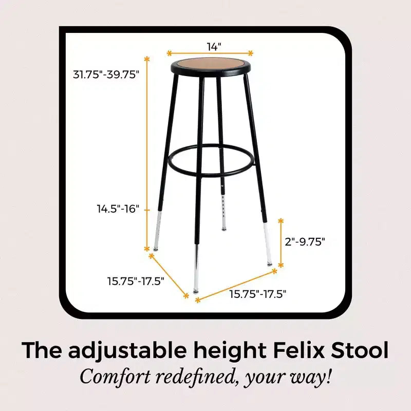 32-39" Adjustable Height Steel Stool