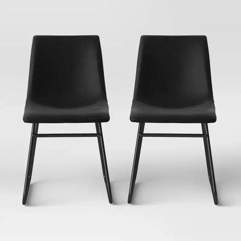 2pk Faux Leather Dining Chairs