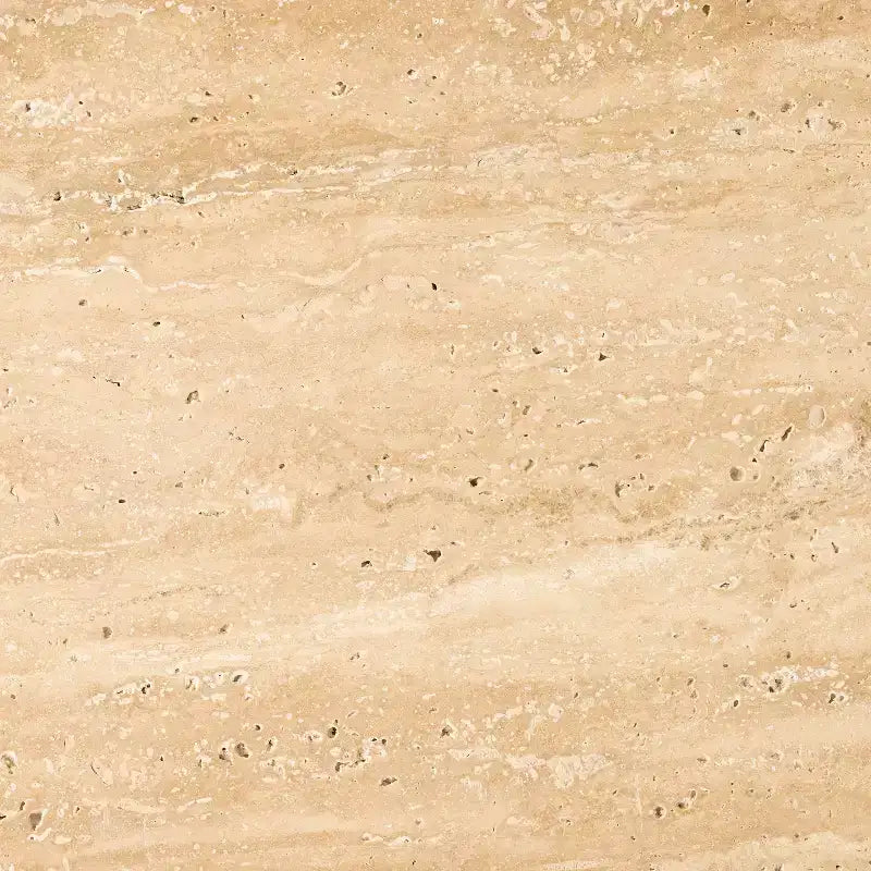 Round Travertine Accent Table