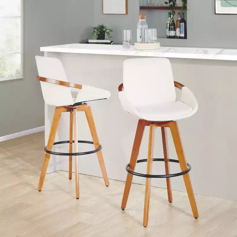 Barstool Walnut Noise Fabric