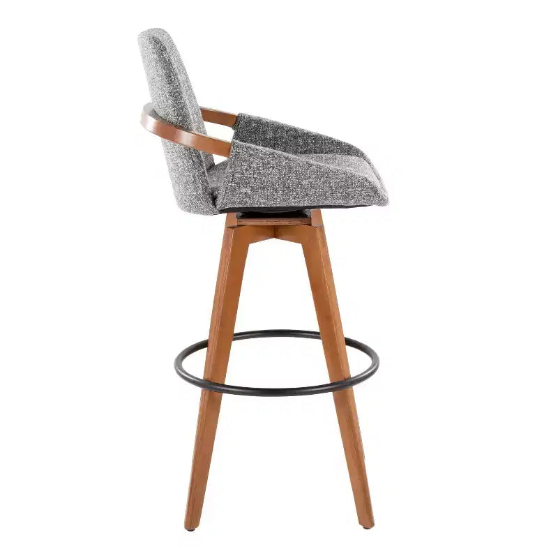 Barstool Walnut Noise Fabric
