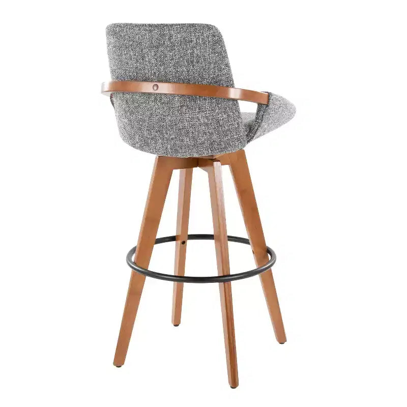 Barstool Walnut Noise Fabric