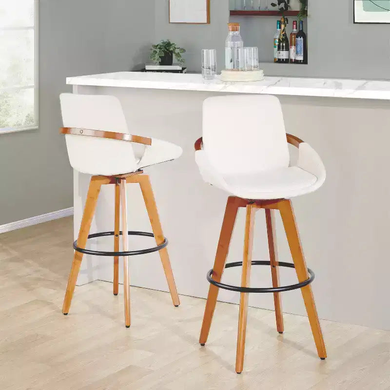 Barstool Walnut Noise Fabric