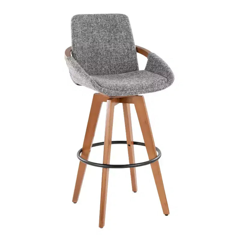 Barstool Walnut Noise Fabric